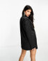 Фото #6 товара Kyo The Brand blazer dress with diamante contrast trim in black