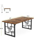 Фото #2 товара 63" Executive Desk, Large Office Desk, Industrial Wooden Computer Desk with Black Metal Legs for Home Office