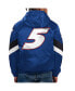 ფოტო #2 პროდუქტის Men's Royal Kyle Larson Home Team Satin Half-Zip Hoodie Jacket