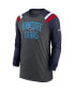 Фото #3 товара Men's Heathered Charcoal, Navy Tennessee Titans Tri-Blend Raglan Athletic Long Sleeve Fashion T-shirt