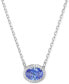 Constella Silver-Tone Crystal Necklace, 17-3/4"