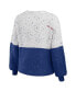 ფოტო #3 პროდუქტის Women's White, Royal New York Giants Color-Block Pullover Sweater