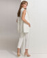 ფოტო #7 პროდუქტის Women's Solid Notched-Collar Open-Front Vest