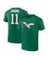 Фото #1 товара Men's A.J. Brown Kelly Green Philadelphia Eagles Player Icon Name and Number T-shirt