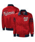 ფოტო #1 პროდუქტის Men's Red Washington Nationals The Captain II Full-Zip Varsity Jacket
