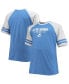 Фото #1 товара Men's Heathered Blue Tampa Bay Lightning Big and Tall Raglan T-shirt