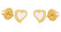 Delicate yellow gold earrings Hearts 14/148.541/17NC