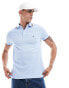 Tommy Hilfiger 1985 slim tipped polo shirt in baby blue