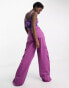 Фото #4 товара Native Youth straight leg twill cargo trouser co-ord in purple