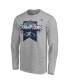 ფოტო #3 პროდუქტის Men's Heathered Gray Atlanta Braves 2021 World Series Champions Locker Room Long Sleeve T-shirt