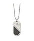 ფოტო #3 პროდუქტის CZ Fiber Inlay Movable Dog Tag Heart Pendant Ball Chain Necklace