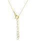 ფოტო #4 პროდუქტის Cubic Zirconia & Red Enamel Heart Pendant Necklace in 18k Gold-Plated Sterling Silver, 16-1/2" + 1-1/2" extender, Created for Macy's
