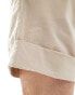 ASOS DESIGN short in linen look in stone Серый, W36 - фото #4