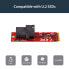 Фото #8 товара StarTech.com U.2 (SFF-8643) to M.2 PCI Express 3.0 x4 Host Adapter Card for 2.5” U.2 NVMe SSD - M.2 - U.2 - Red - CE - FCC - REACH - 0 - 55 °C - -40 - 85 °C