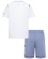 Фото #2 товара Little Boys Reimagine T-Shirt & French Terry Cargo Shorts, 2 Piece Set