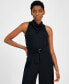 ფოტო #3 პროდუქტის Women's Cowlneck Wide-Leg Jumpsuit