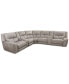 Фото #5 товара CLOSEOUT! Terrine 7-Pc. Fabric Sectional with 3 Power Motion Recliners and 2 USB Consoles, Created for Macy's