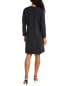 Фото #2 товара Lafayette 148 New York Jewel Neck A-Line Dress Women's Navy Xxs