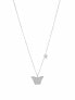 Charming steel necklace with bow ties Brilliant LJ1638