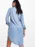 Фото #5 товара Vero Moda denim mini dress in light blue