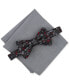 Фото #1 товара Men's Jenera Floral Bow Tie & Solid Pocket Square Set, Created for Macy's