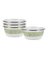 Фото #2 товара Scallop Enamelware Salad Bowls, Set of 4