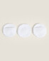 Pack of reusable cotton makeup-removal pads (pack of 3)
