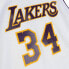 Фото #5 товара Mitchell & Ness Los Angeles Lakers NBA Shaquille O'Neal T-shirt M SMJY4442-LAL02SONWHIT