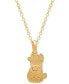 ფოტო #1 პროდუქტის Children's Winnie the Pooh 15" Pendant Necklace in 14k Gold