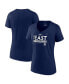 ფოტო #1 პროდუქტის Women's Navy New York Yankees 2022 AL East Division Champions Locker Room Plus Size V-Neck T-shirt