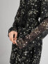 Фото #5 товара Платье Patrizia Pepe Простое с мини-покроем, с длинным рукавом, с квадратным вырезом, с красивым шнурком, с круглым вырезом, с цветочным принтом, с подкладкой, из высококачественной ткани.