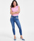 ფოტო #1 პროდუქტის Women's Mid-Rise Embellished Skinny Jeans, Created for Macy's
