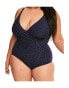 Miraclesuit Pin Point Oceanus Tummy Control One Piece Swimsuit, Midnight, 14 - фото #7