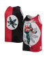 Men's Eddie George Black, Scarlet Ohio State Buckeyes Sublimated Player Big and Tall Tank Top