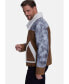 Фото #6 товара Men's Fashion Jacket, Stoning Light Brown With White Curly Wool