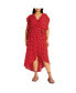 ფოტო #1 პროდუქტის Plus Size Ditsy Wrap Dress