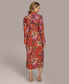 Donna Karan Women's Floral-Print Button-Front Dress