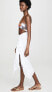 Just BEE Queen Women's Tulum Cover Up Skirt Swimwear White Size Small