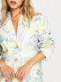 ASOS DESIGN floral oversized grandad blazer