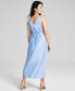 Women's Satin Sleeveless Maxi Dress, Created for Macy's