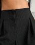 Фото #6 товара ASOS DESIGN seamed waist wide leg trouser in black stripe