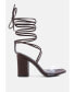 Фото #8 товара high cult strappy tie-up block heels sandals