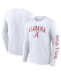 Фото #1 товара Men's White Alabama Crimson Tide Distressed Arch Over Logo Long Sleeve T-shirt