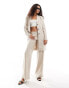 Фото #4 товара Weekday Zoe co-ord linen blend longline blazer in beige