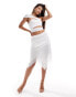 Фото #1 товара ASOS DESIGN cut away bandeau with panel detail in white