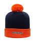 Фото #2 товара Men's Navy and Orange Auburn Tigers Core 2-Tone Cuffed Knit Hat with Pom