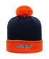 Men's Navy and Orange Auburn Tigers Core 2-Tone Cuffed Knit Hat with Pom