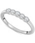 ფოტო #1 პროდუქტის Diamond Five Stone Polished Ring (1/3 ct. t.w.) in Platinum