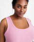 Фото #3 товара Women's Ribbed Modal Sleep Tank Top XS-3X, Created for Macy's