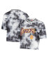 Фото #4 товара Women's Black and White Los Angeles Lakers Hardwood Classics Tie-Dye Cropped T-shirt